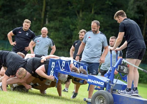 Doncaster Knights in pre-season training for the new Championship season (Picture: Marie Caley).
