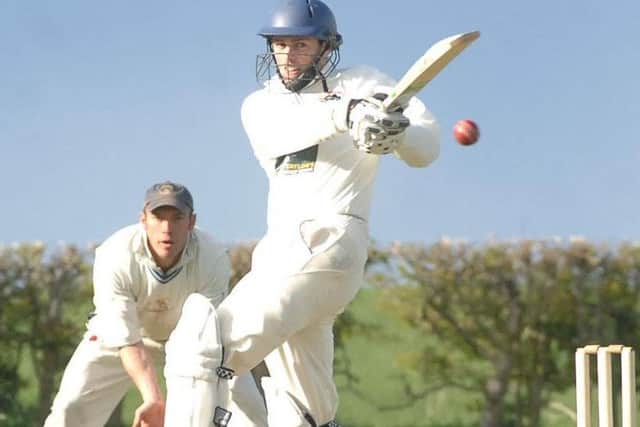 Ouseburn batsman Adam Fisher.