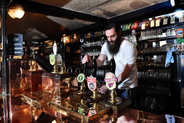 Manager Dave Herbert gets ready for the Whitelock's beer festival.