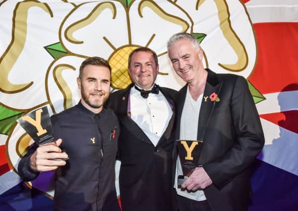 Gary Barlow, Sir Gary Verity and Tim Firth at last year's White Rose Awards