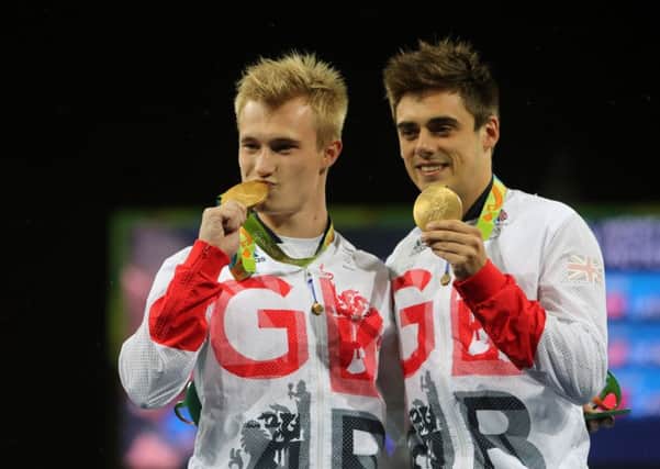 Great Britain's Olympic diving history-makers Jack Laugher and Chris Mears. Image: David Davies/PA Wire.