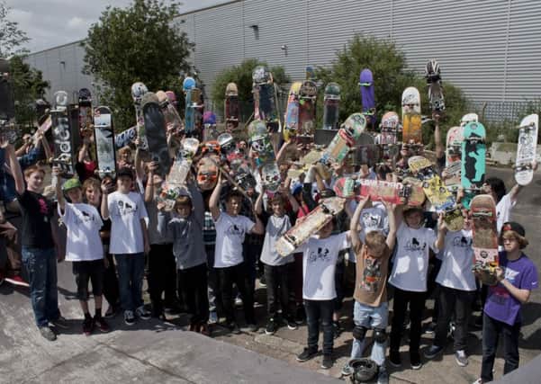 Youngsters at The Works Skatepark which wants to create an eco school.