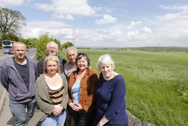 Coun Robert Finnigan, Coun Lew Beever, Alan Paul Claire Paul, Janice Beever and Coun Wyn Kidger at Lane Side Farm.