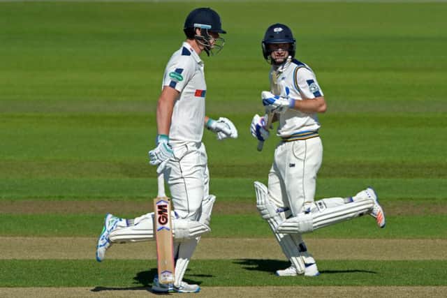 Alex Lees and Adam Lyth led Yorkshire's fourth innings run chase, before it was decided the 367 target was beyond the defending champions with 19 overs remaining. Picture: Bruce Rollinson