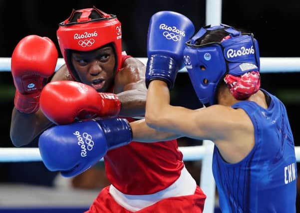 Great Britain's Nicola Adams during her flyweight semi final match against China's Ren Cancan