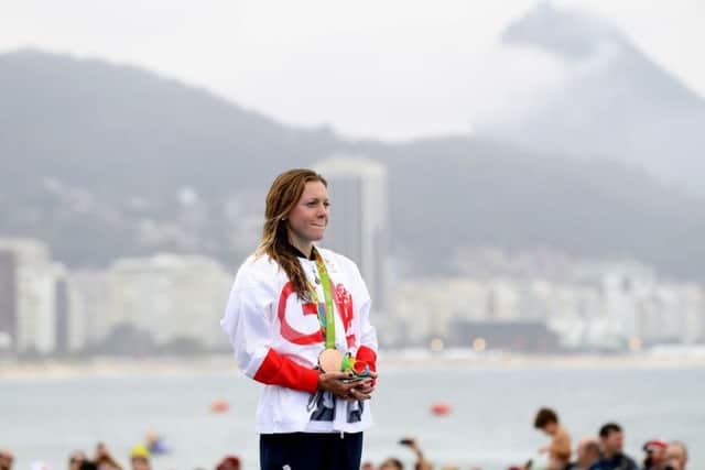Great Britain's Vicky Holland with her bronze medal.