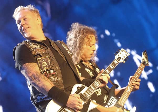 Metallica's James Hetfield and Kirk Hammett on stage at last year's Leeds Festival. PIC: Adrian Murray
