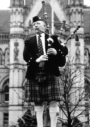 Bradford.  19th March 1987

A 59-year-old Bradford tailor who is known as the phantom piper of Sunbridge Road, has been honoured by an invitation  to play the bagpipes at the Highland wedding of the daughter of a Scottish clan chieftain.

When Louisa, the daughter of the chief of the Mackintosh Clan goes to St. Andrew;s Cathedral, Inverness, on April 11, to marry Mr. Stuart Cross, she will enter to the sound of bagpipes being played by Mr. Joe McInstoh of Beverely Drive, Wyke, Bradford.  He has been personally invited by the Mackintosh of Mackintosh, as the chief is known, and he is delighted.

Mr. McIntosh started playing the pipes 20 years ago and earned his nickname because he practises in his tailor's workroom at lunchtime to the delight of passers-by.

"I'm over the moon," he said "Fancy the Mackintosh coming all the way from the North of Scotland to find a piper in Bradford."

He first met the Mackintosh, who is also the Lord Lieutenant of Inverness, when he visited his clan museum at Moy Hall, Invernes