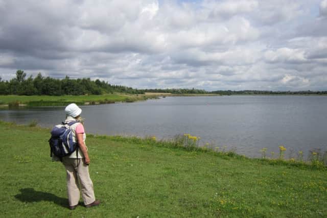 The splendid outlook over Anglers Country Park lake.