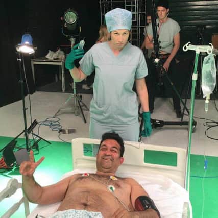 Dr Rishi Dhir during the filming of his music track video