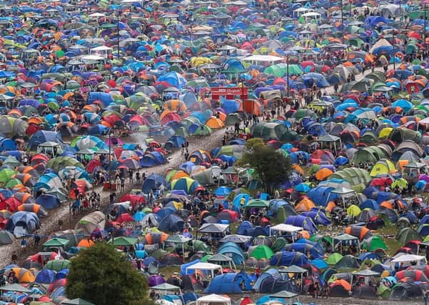 Thousands of tents were left at the Leeds Festival site after the weekend was over.