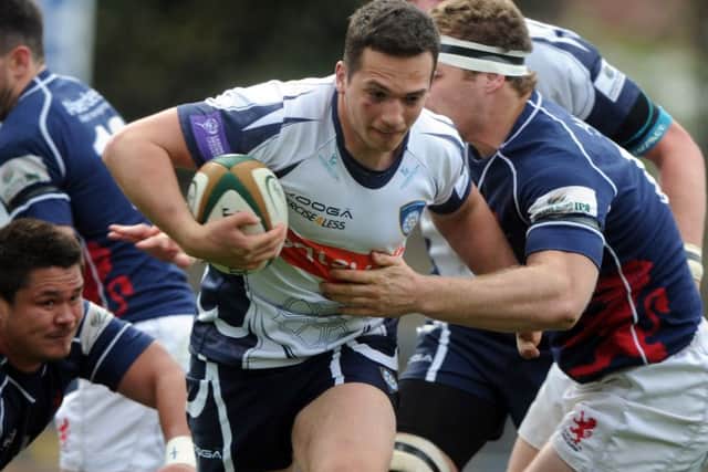 OVER THE LINE: Yorkshire Carnegie's Pete Lucock scored a try in the 30-13 win at Ealing Trailfinders