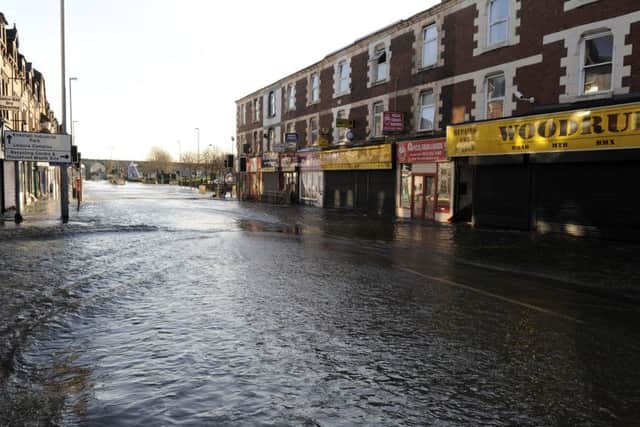 Flooding in Kirkstall Road, Leeds, last December.