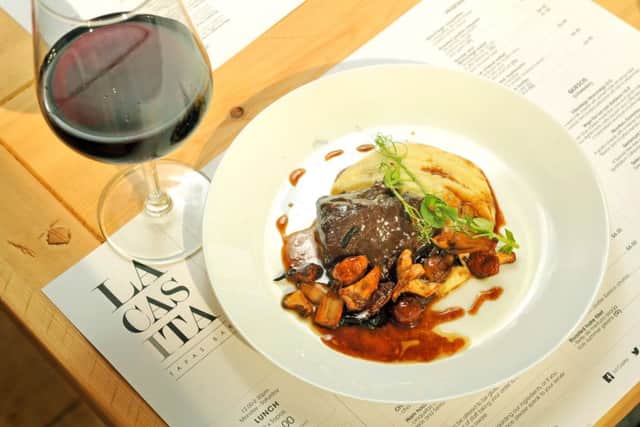 7 September 2016....... Oliver - La Casita, Horsforth
Slow cooked Daube of beef, mustard trufle and wild mushrooms.
Picture Tony Johnson.