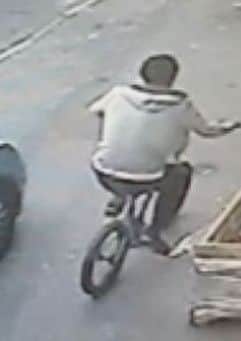 The suspect assaulted one woman as he cycled past on a bike.