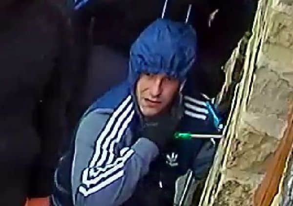 This man was with two others who got into the Pudsey house through the patio doors.