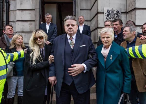 RUNNING THE GAUNTLET: From left to right, Dee (Andrea Riseborough), Paul (Robbie Coltrane) and Marie (Julie Walters) in a scene from Channel 4s new four-part drama National Treasure.