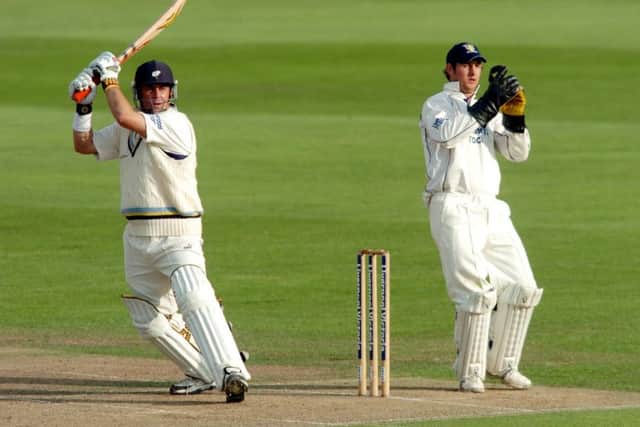 Darren Lehmann goes on the attack for Yorkshire against Durham.