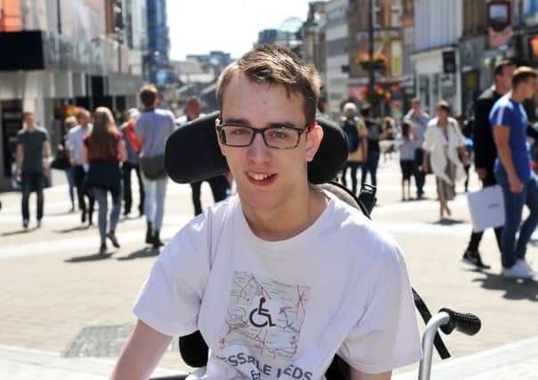 Nathan Popple, 18, from Adel, runs the Accessible Leeds website. Picture by Tony Johnson.