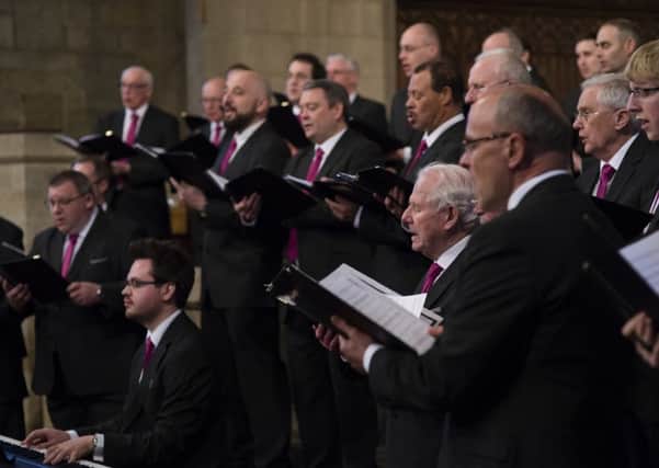 Leeds Male Voice Choir, who perform at Leeds Town Hall as they toast 100 years since formation.