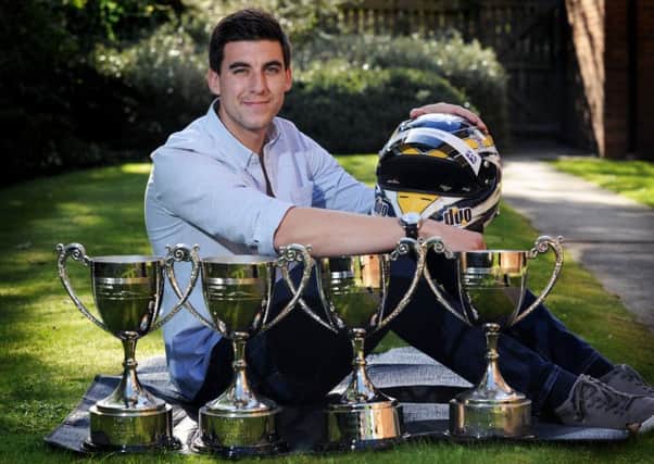 Dan Cammish with his trophies.