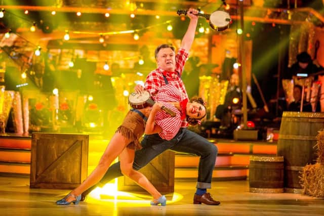 Ed Balls dances with partner Katya Jones on Saturday. Pic: BBC