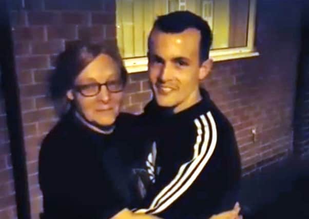 Video footage of homeless man Simon Easton being reunited with his family after seven years.