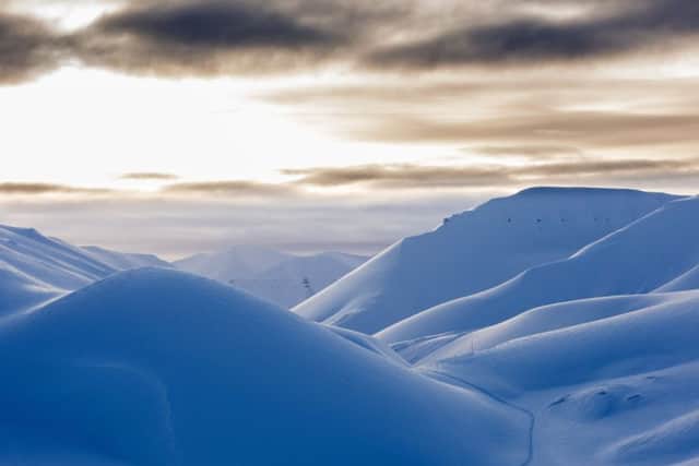Snow dunes in the artic desert, Svalbard. PIC: PA