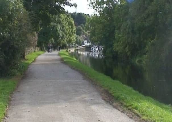 The scene of one of the assaults on the canal towpath in Rodley.