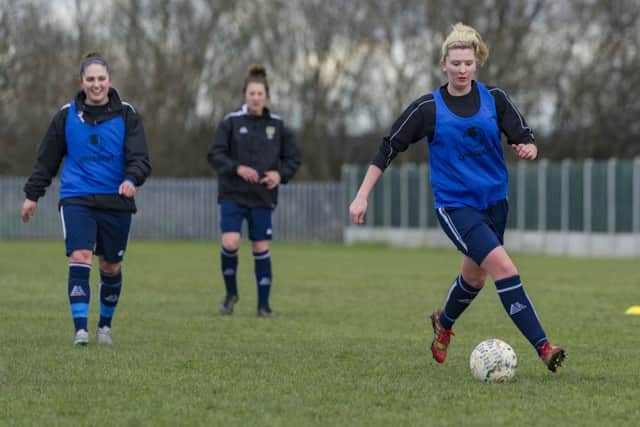 Guiseley goalscorer Emily Scott.