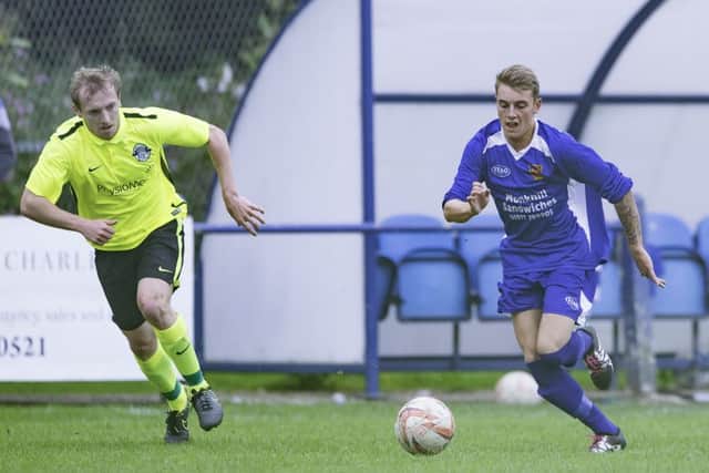 Progressive goalscorer Regan Fish.