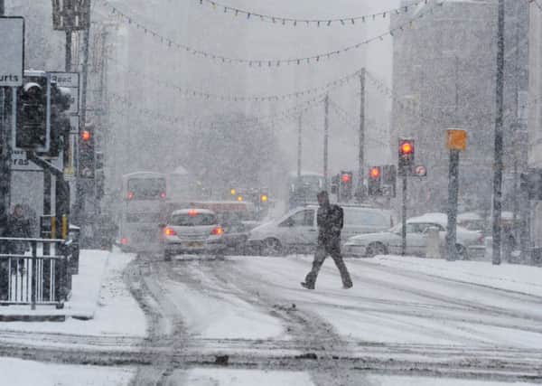 DECEMBER 1, 2010: Snow covered Leeds city centre.