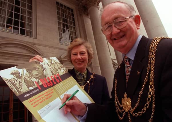 Dr Graham Kirkland pictured in 1999 during his year as The Lord Mayor Leeds, with Lady Mayoress  Joan Kirkland