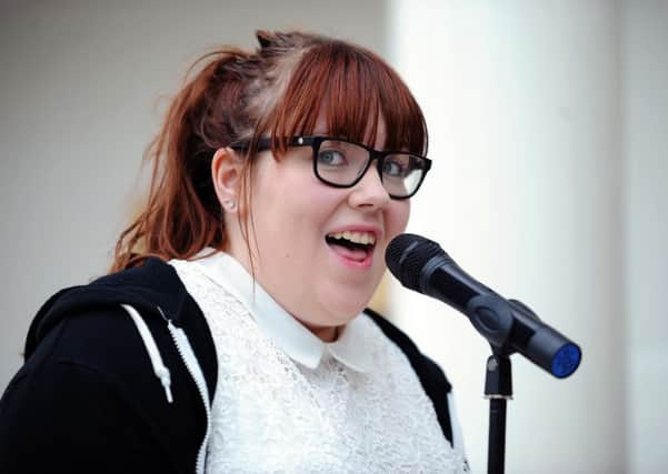 Student and singer Megan Gray. Picture : Jonathan Gawthorpe.
