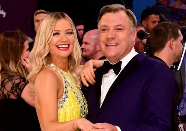 Laura Whitmore and Ed Balls at the launch of Strictly Come Dancing 2016 at Elstree Studios. Photo: Ian West/PA Wire.