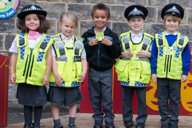 The youngsters helping West Yorkshire Police to spread crime safety advice this autumn.