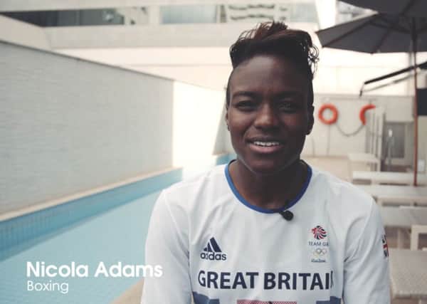 Boxing champ Nicola Adams in a still from a Fresh Cut video.