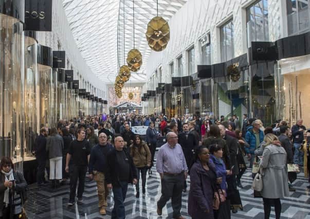 Crowds flock to the Victoria Gate shopping centre, which opened in Leeds earlier this month.