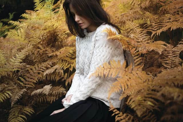 Cashmere Arran texture jumper, £299, from Johnstons of Elgin on www.johnstonscashmere.com.