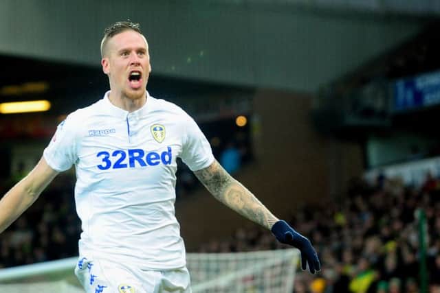 Pontus Jansson celebrates his goal. Picture by Simon Hulme