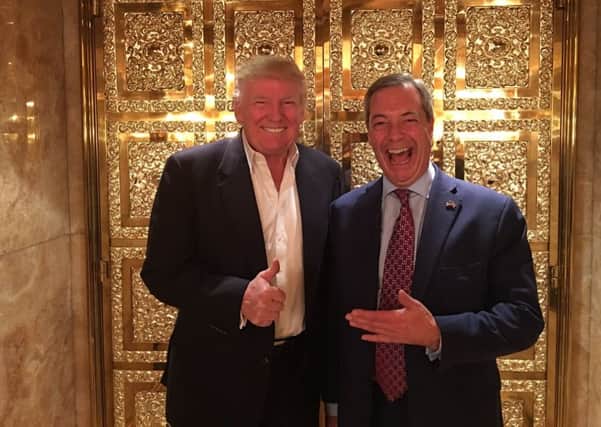 BRITISH FIRST: When Donald Trump met Nigel Farage.