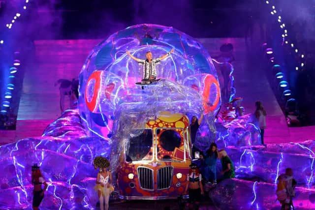 Fatboy Slim during the closing ceremony of the 2012 London Olympic Games. Picture: PA