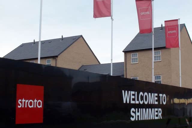 Houses on the new Shimmer estate in Mexborough, South Yorkshire, where residents will lose their homes if the Government's preferred route for the second phase of the high-speed rail project goes ahead