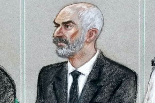 Murder accused Thomas Mair. Court sketch: SWNS