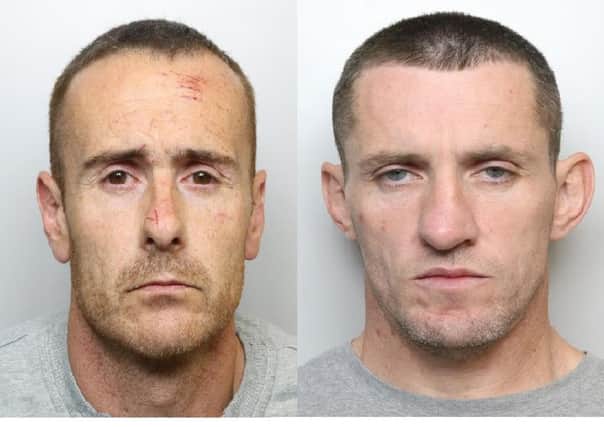 Gordon Hopkins (left) and Thomas Quinn, who were jailed at Leeds Crown Court.