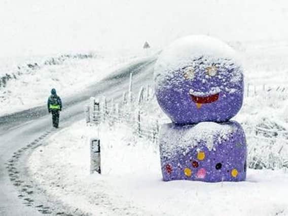 Snow has fallen in Yorkshire overnight. Photo: PA
