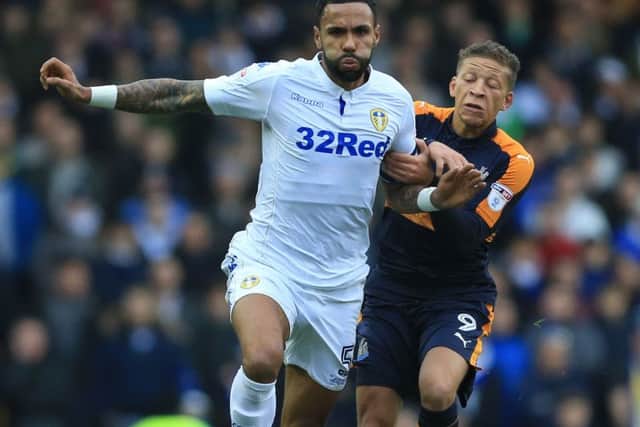 Leeds United's Kyle Bartley (left) and Newcastle United's Dwight Gayle battle for the ball