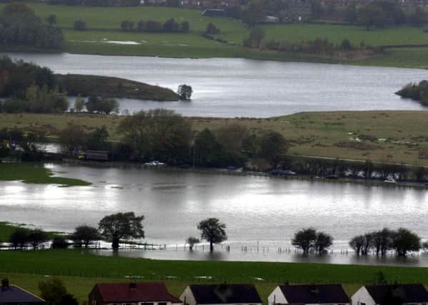 DECEMBER 2015: Flooding in the Wharfe Valley at Otley.