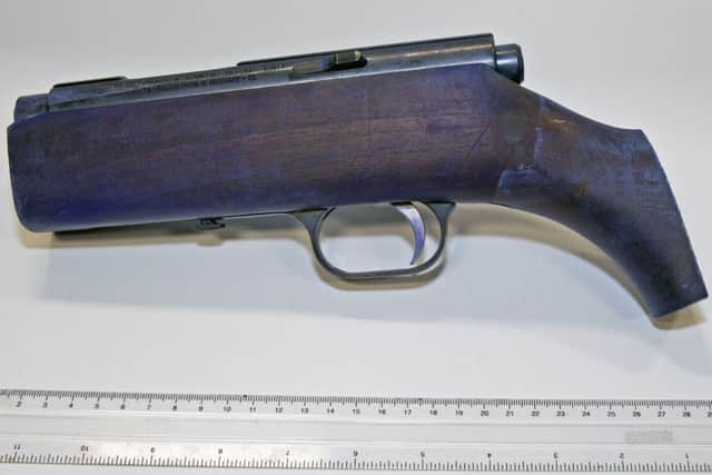 The gun was shown to jurors, who were also given a demonstration of how it is reloaded.