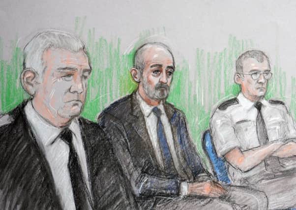 An artist's sketch of Thomas Mair in court. Picture: Elizabeth Cook/PA Wire